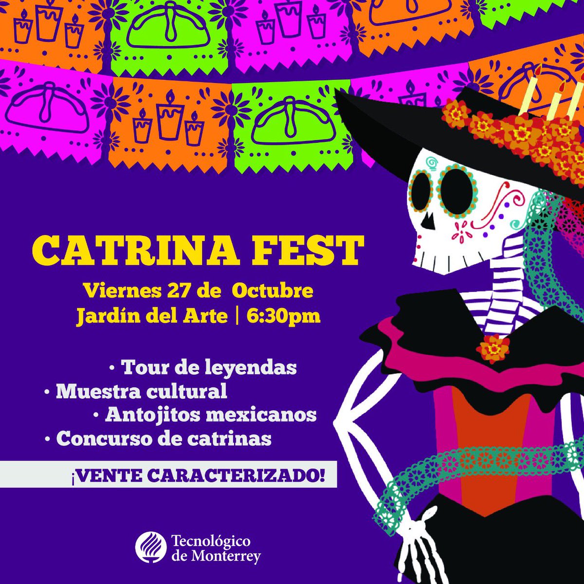SAIBNSIN's tweet photo. No faltes al Catrina Fest! Y apoya a la SAIBN ! Estará padrísimo 🌼💐💀Viernes 27 de octubre https://t.co/pXYUqqyygO
