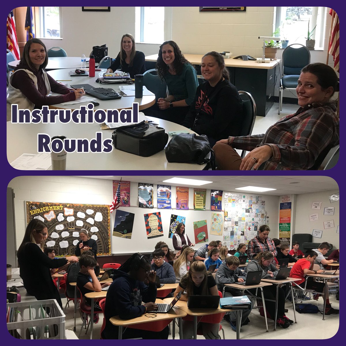 srspickard's tweet photo. Teachers leading with and from one another. #PowerUpMMS #InstructionalRounds #deprivatizedpractice #reflectivedialogue https://t.co/B5BgWdjg3B