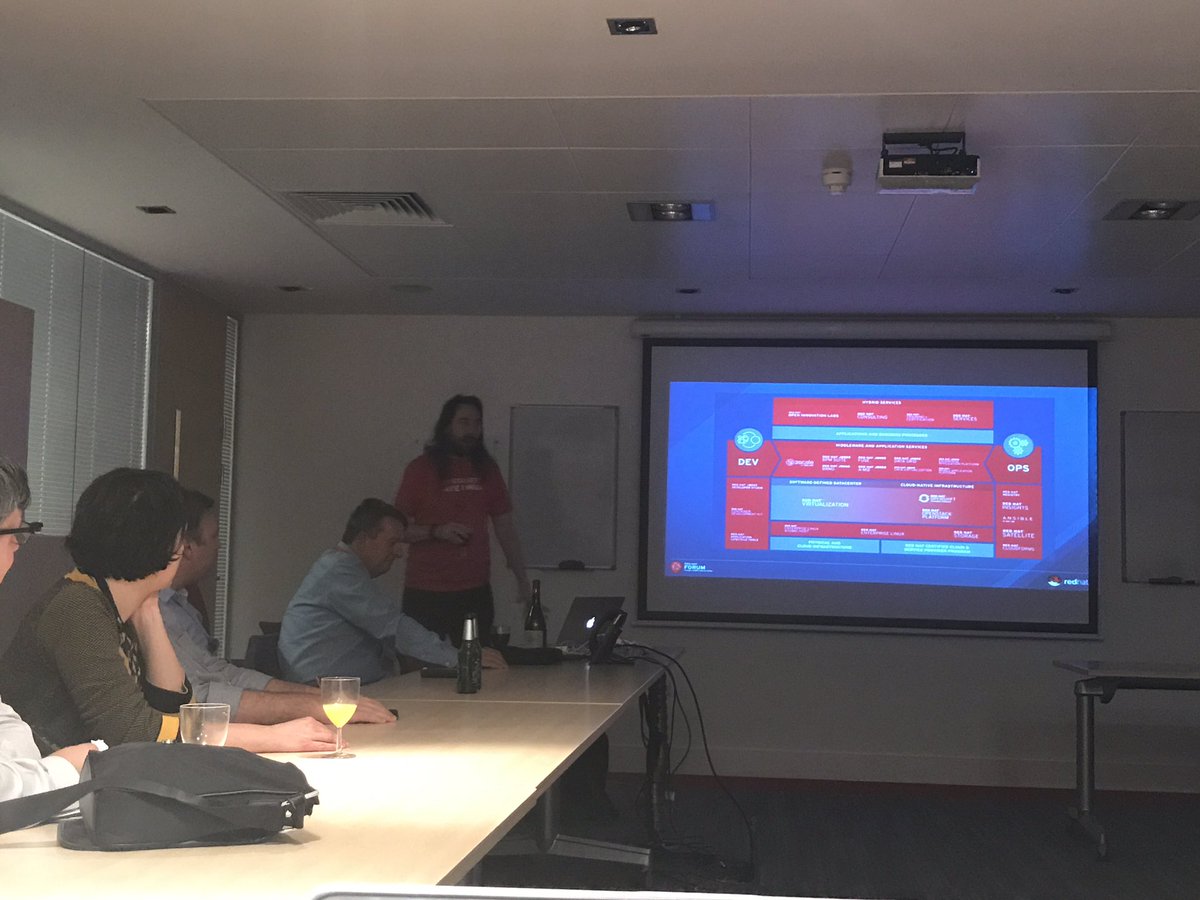 JBUGScotland's tweet photo. Ian Lawson takes the stage 😄 #OpenShift #JBoss @RedHatUK @SopraSteria_uk https://t.co/X62Yz5rMWM