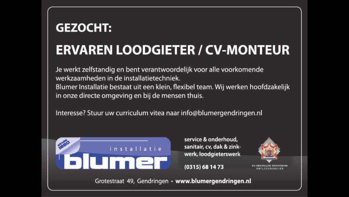 Wij zoeken een nieuwe collega.