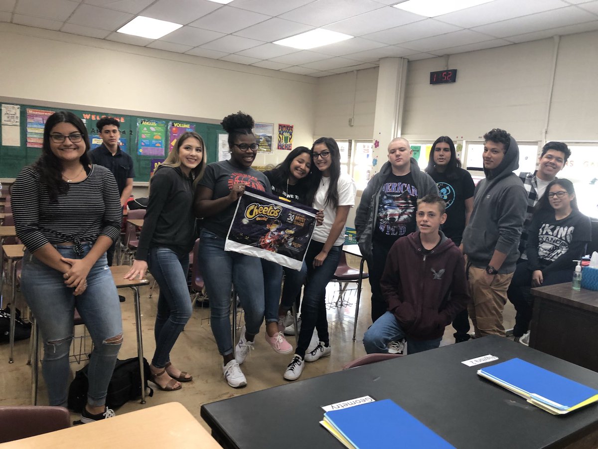 IordankaGarison's tweet photo. My class was the winner of the word-count challenge of our principal’s dissertation! Thank you Ms. Perez for the cheetos! 35,871 words https://t.co/0oFQM8W5lz