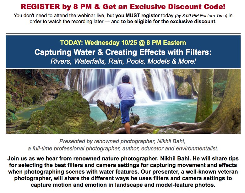 SinghRayFilters's tweet photo. EXCLUSIVE Discount For Anyone Registered by 8 PM ET -- Free, pro-led #photography webinar.
https://t.co/J8zIoHLHOd https://t.co/P80cbUYvwm