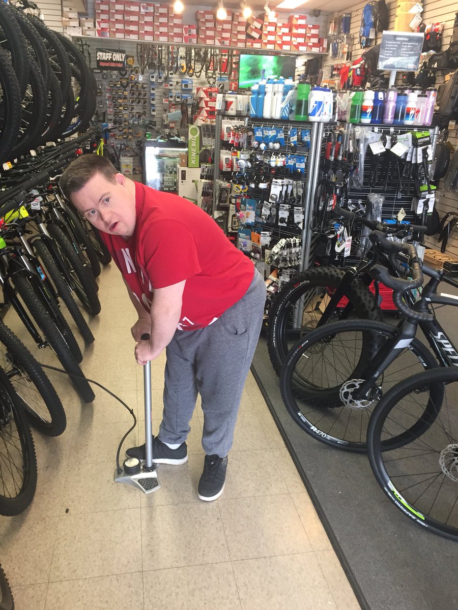 WorkAbilitiesON's tweet photo. On of our @BrantwoodCS @WorkAbilitiesON  students, Teddy having an awesome time at @Brantcyclepath for @DolphinDMD #DMD2017 #abilities https://t.co/Bg5ojfrWDZ