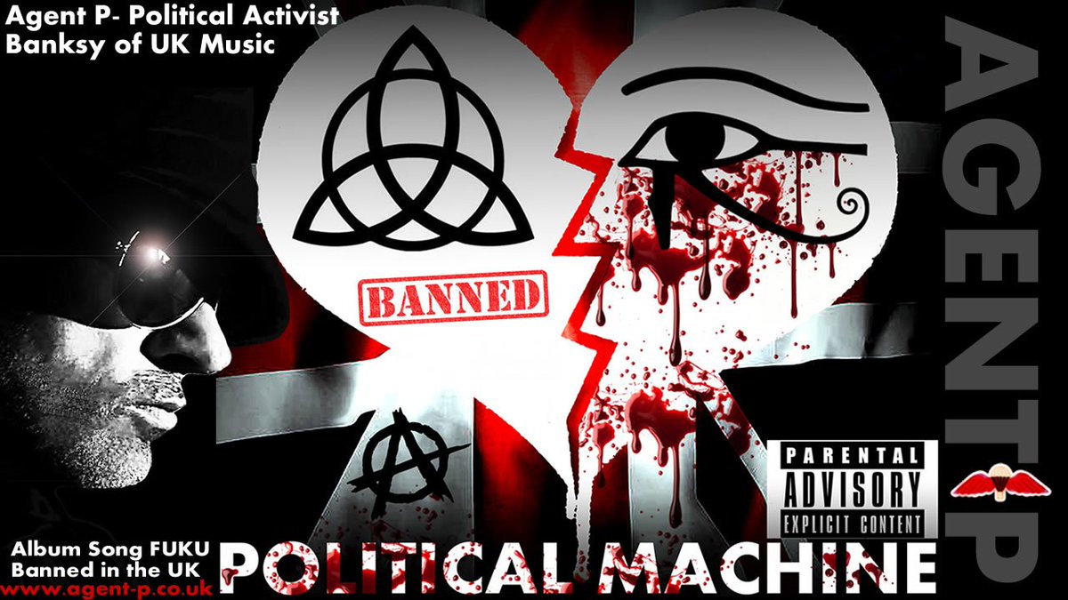 ArtistsandMusic's tweet image. Who is Agent P? Digital Journal 2017 Acclaimed Artist &amp;amp; Music rebel. Check this cool dude out 3rd album banned!  
agent-p.co.uk