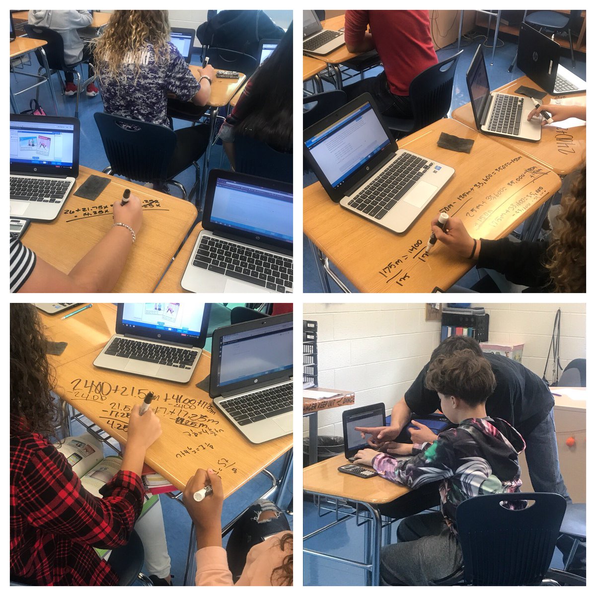 MrsDoyleTweets's tweet photo. @muhlsd Ms. Yuengel’s gr. 8 Ss working on solving equations through a variety of methods. 💻📝#mathishardwork #CriticalThinkingWednesday https://t.co/3xffNimFmb