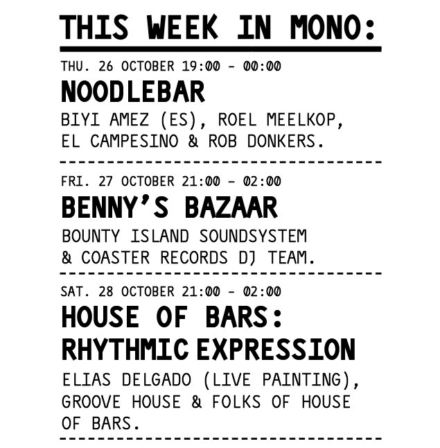 Tomorrow I'll be playing a live modular set in Mono bar in Rotterdam. See you there! #noodlebar #modular