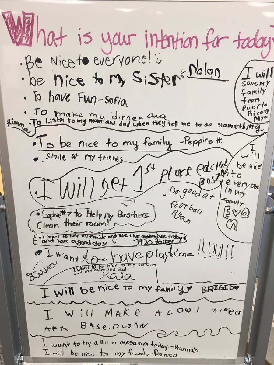 KateAndersonEDU's tweet photo. Setting our intentions for the day! 💜 #DMUSD #DMHeights #DMHeight3 https://t.co/SRXUvNSVLo