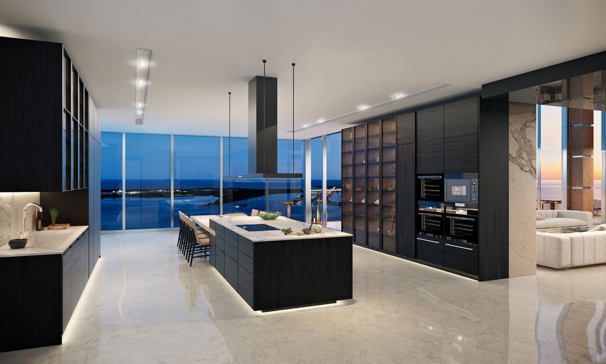 A kitchen destined for entertaining. #EchoBrickell #PMGLiveDifferent
