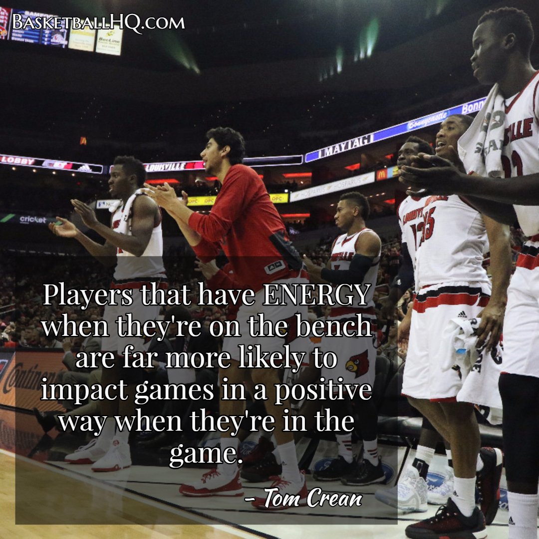 BasketballHQ's tweet photo. Bring energy from the bench and it could translate into the game. https://t.co/2rOPlcL6aR