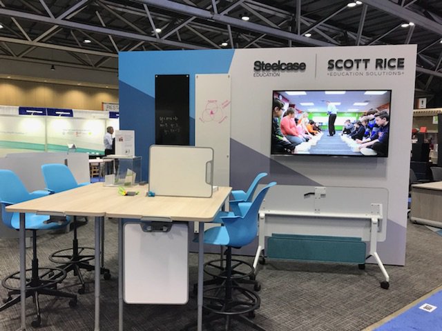 Polyvision's tweet photo. Attending #Edspaces?Don’t forget to stop by & enter for a chance to win an iPad and premium whiteboard! @SteelcaseEDU #PolyVision #Steelcase https://t.co/bVMg4ApPYj
