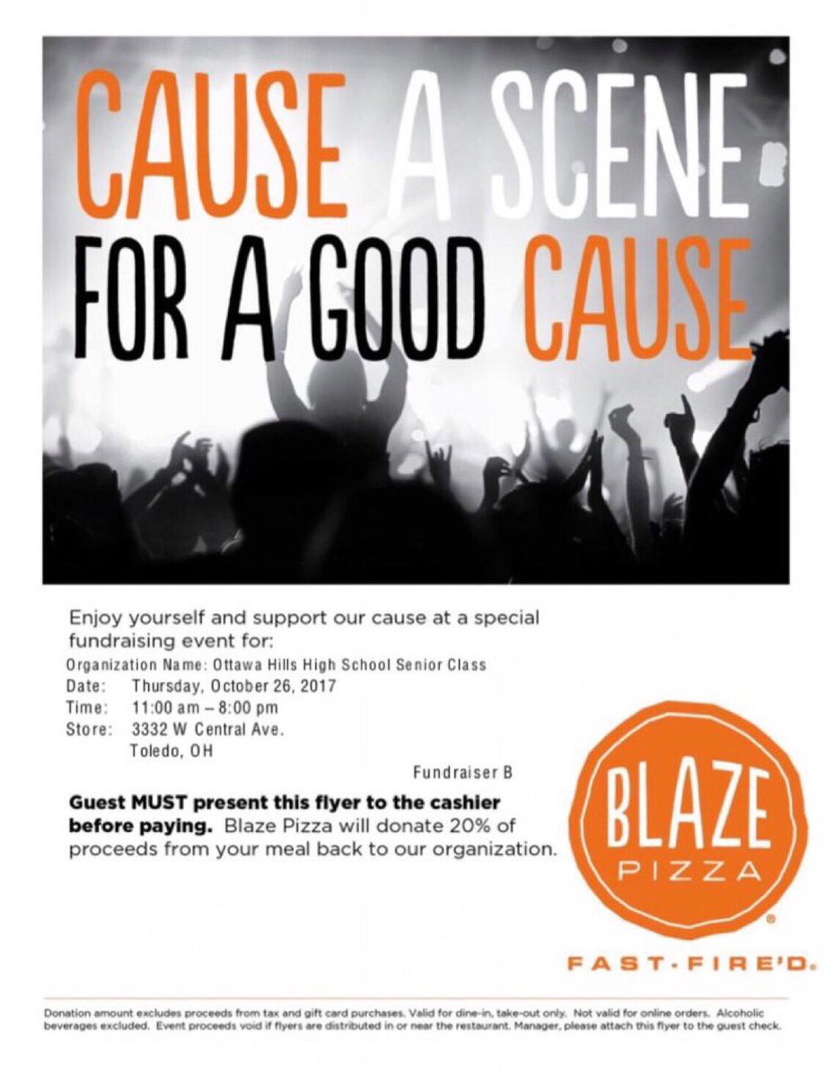OHSpiritNews's tweet photo. ⚠️⚠️THE SENIOR CLASS IS HOLDING A FUNDRAISER AT BLAZE PIZZA TOMORROW FROM 11-8. DONT FORGET TO SHOW THE TICKET⚠️⚠️ https://t.co/WOoBq18VSn