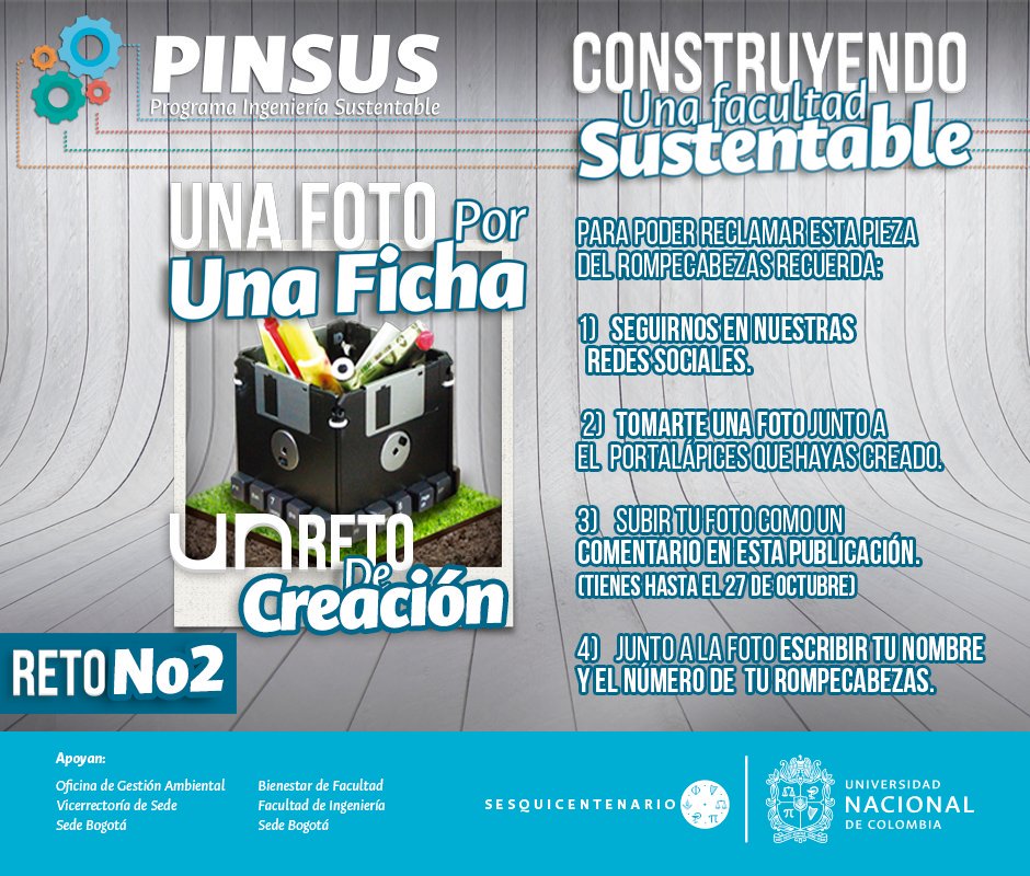 PinsusFIUN's tweet photo. Recuerda participar hoy en #UNReto de creación por una ficha del rompecabezas de #PINSUS https://t.co/rzKQwUGJaq