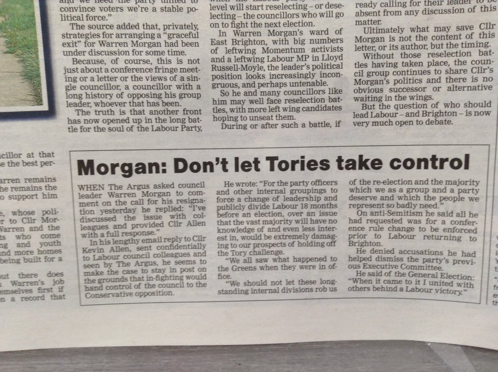 Simoncitizen's tweet photo. #WarrenMorgan #council #PublicServant told me #TheCouncilHasToBeTransparent Why is @brightonargus only printing #quotes from full #Email https://t.co/7fjbZzz7Vo