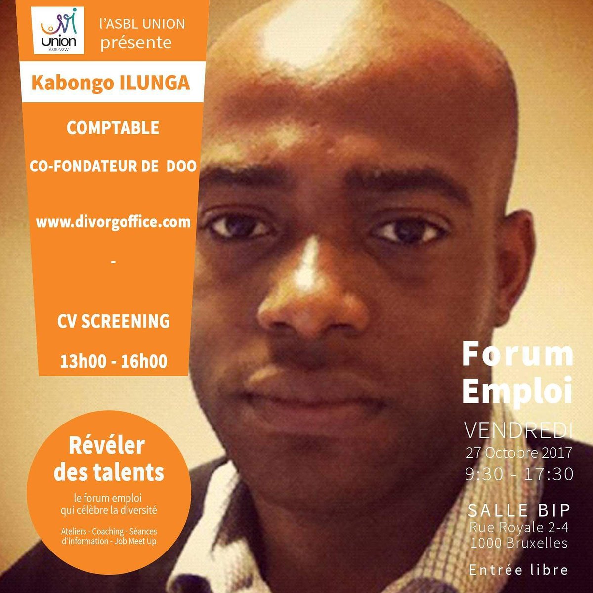 asbl_Union's tweet image. #ForumEmploi
#RévélerDesTalents2017
#CVScreening
J -2
Kabongo ILUNGA : Co-fondateur de DOO
Assure le CV screening durant le #ForumEmploi