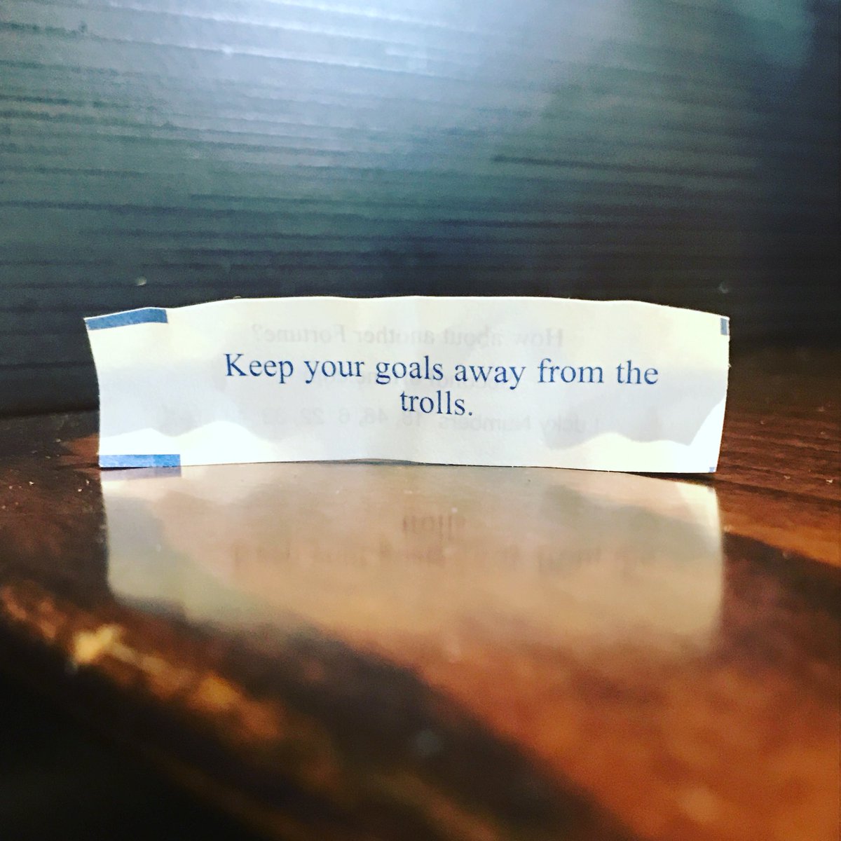 BlancheGarcia's tweet photo. Today’s words of wisdom via my lunch time fortune cookie. #bitesizewisdom https://t.co/mrC96CP0ZZ