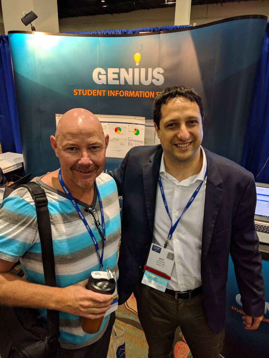 VS_UCDirector's tweet photo. #FutureReadyStudents
Awesome catching up with Genius SIS CEO Beny Lederman, at the @nacol national conference in Orlando.#GeniusSIS #VITAL https://t.co/aDLZ5XMEpF
