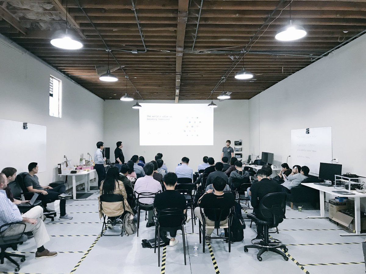 AugurProject's tweet photo. Big thanks to the @0xProject, @AugmentPartners and @ParadexIO teams for coming to present at the Augur HQ today! https://t.co/FmJhYGkwDz