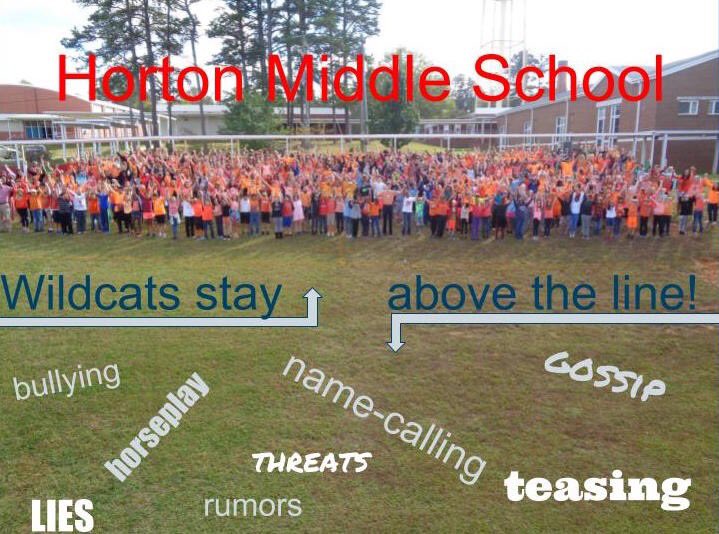 GMHMiddle's tweet image. Horton Middle School stays above the line! #UnityDay2017 #CCSunity #TheWildcatWay