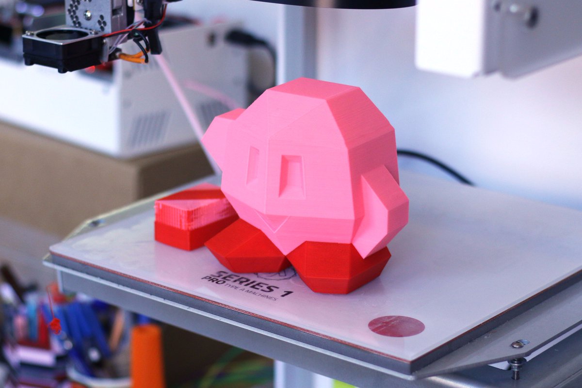 Kirby came for an office tour and showed us his "Copy" ability...but now we're missing some <a href="/flowalistik/">Agustin Arroyo</a> low-poly models...#PalettePrinted