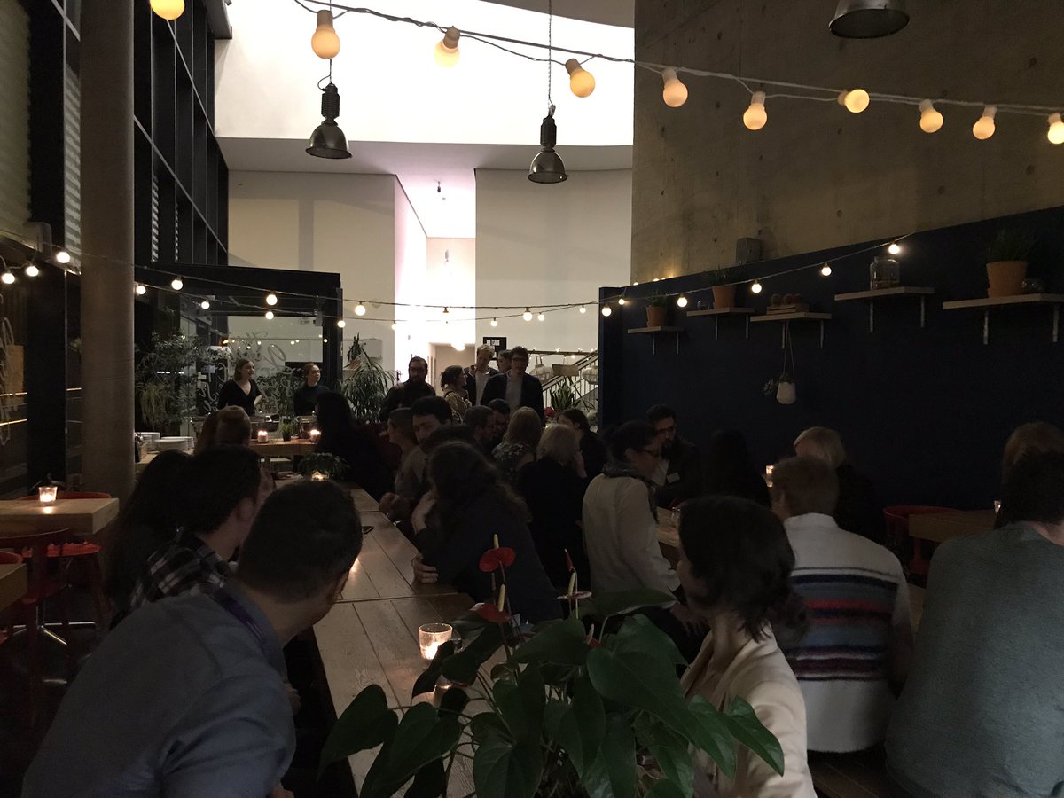 NWCDTPConf2017's tweet photo. The venue for dinner tonight is beautiful at @FACT_Liverpool #NWCDTP2017 #NWCDTPConf2017 https://t.co/WKfZaJjAo2