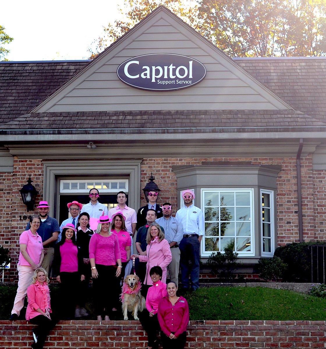 CapitolSupport's tweet image. There was a #PINKOUT at the Capitol Support Offices today! 
We wore pink to honor #BreastCancerAwareness Month MakeADifference!