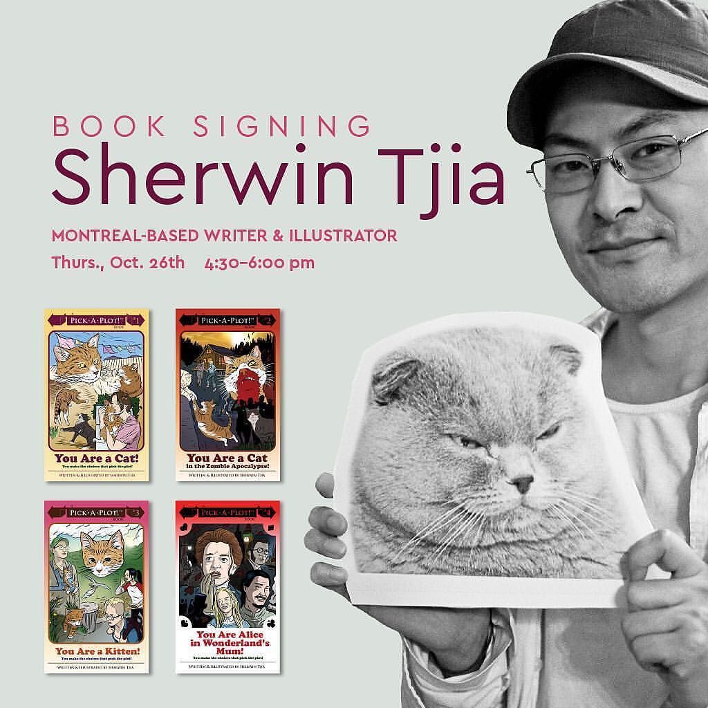 halifaxnoise's tweet photo. from @inkwellboutique — 📖🖊Montreal based writer and illustrator, #SherwinTjia will be at Inkwell for a #booksignin… https://t.co/c4ZnexMwOA https://t.co/U1ZPqeOstP