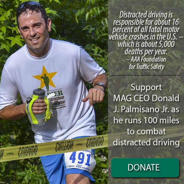 MAG1849's tweet photo. Don't forget to support @DPalmisanoMAG as he runs 100 miles to combat distracted driving. Donate now: https://t.co/7NpFLYWAEB https://t.co/4aOsi6hI8S