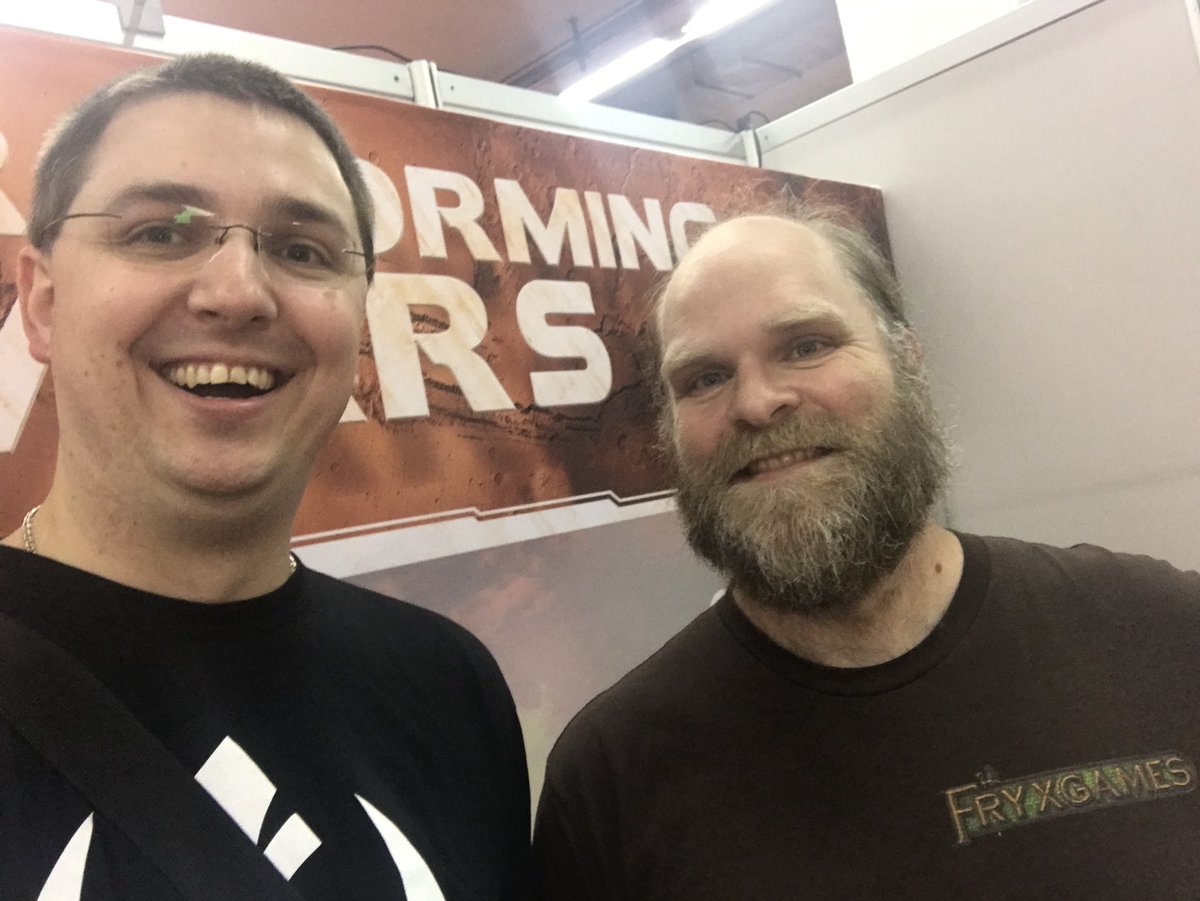 brettspielblog's tweet photo. #bestdesignerever @FryxGames ! @KraftSpiele Was a pleasure to speak to you in person! Iโd Love to play a game of TFM with you! https://t.co/lF4eJPssj2