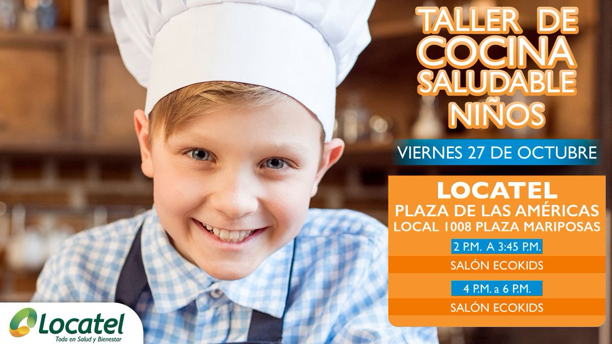 Taller de cocina saludable para niños en Locatel <a href="/PlazadlAmericas/">Plaza de las Americas</a>