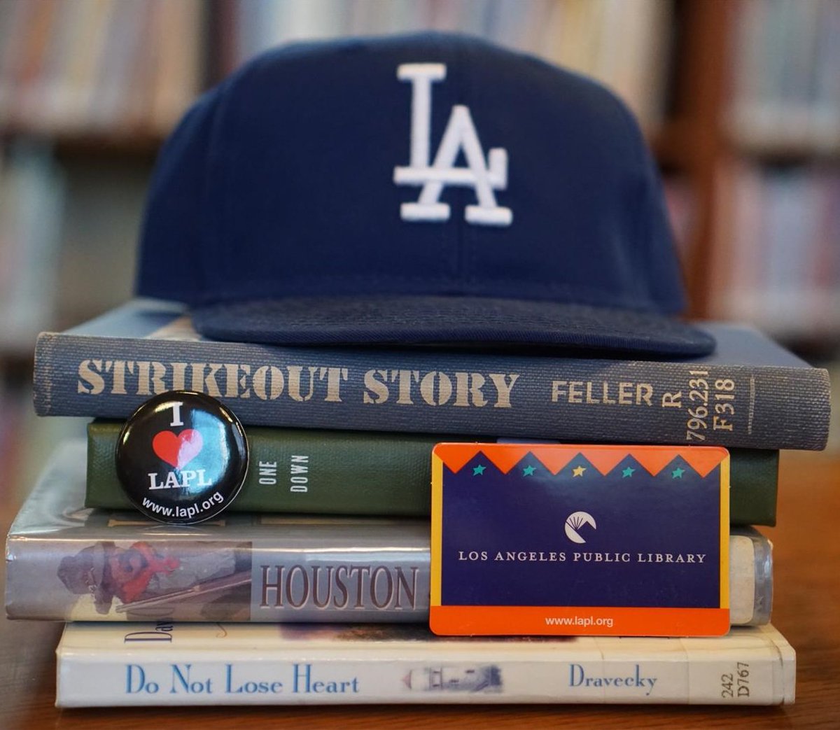 Book spine poetry strikeout story - one down - Houston - Do not lose hart