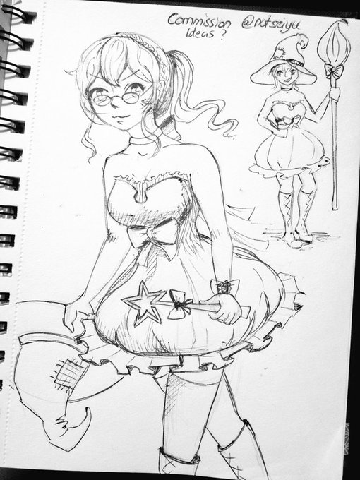 I doodled the raffle winners oc during a boring lecture... and I think she'd look great as a witch! 
Even if I keep her original outfit! 