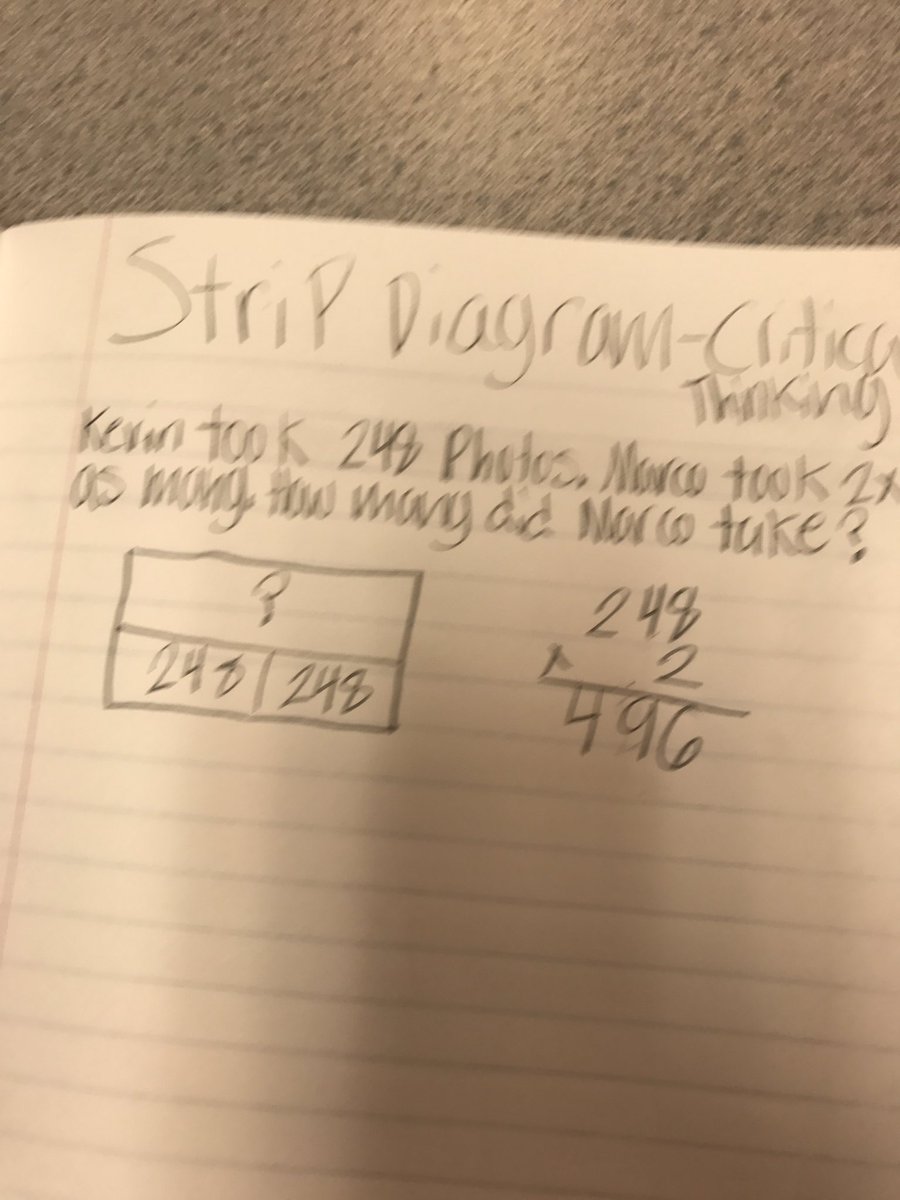Ss used their critical thinking to solve multi step word problems. They also used strip diagrams to aid them in solving problems.