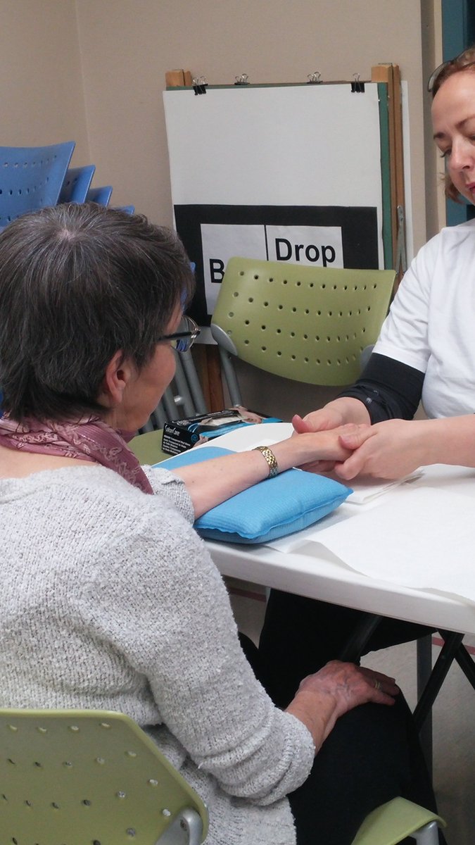 ProjectTLP's tweet photo. "This is a treat rather than being in that other room where they make us do exercises" 💅  We're thrilled Sheila enjoyed her #TLP manicure! https://t.co/Vr397Philk