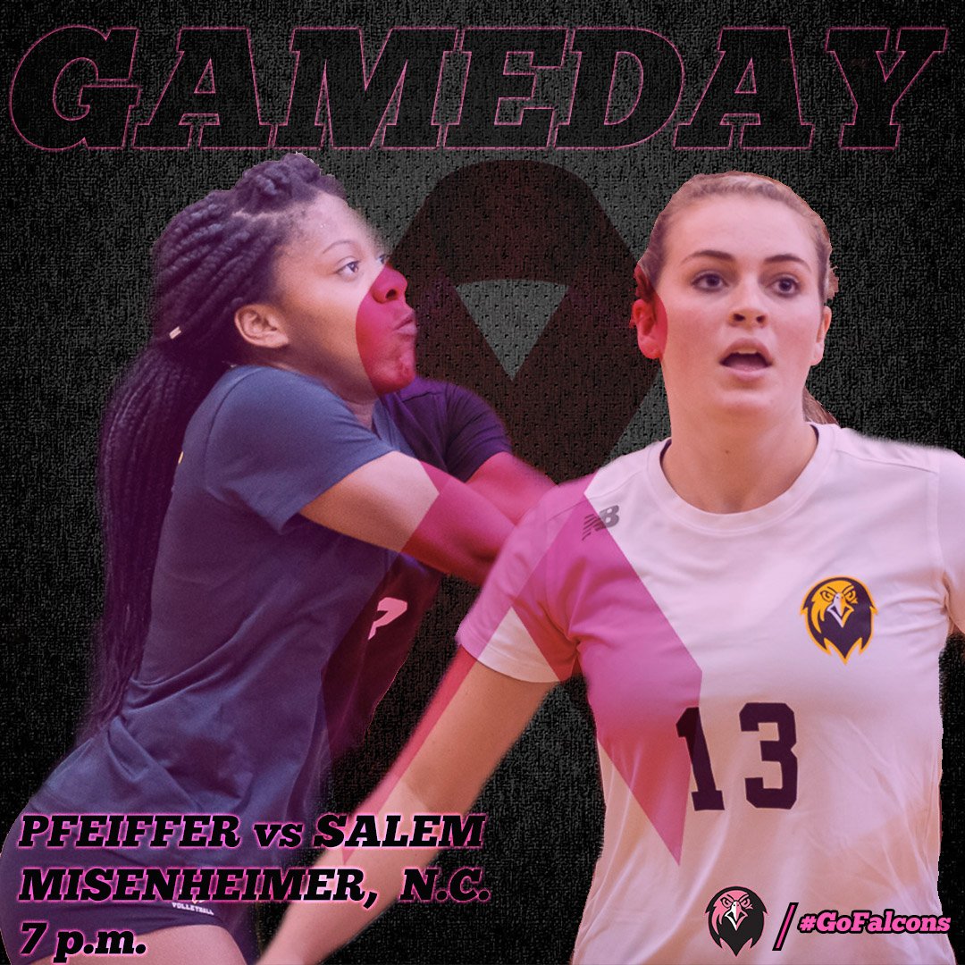 PfeifferSports's tweet photo. A special Dig Pink version of #PfeifferGameday as the Falcons host Salem. Make sure to come to Merner Gym at 7 to support a great cause. https://t.co/gnyqsovi81
