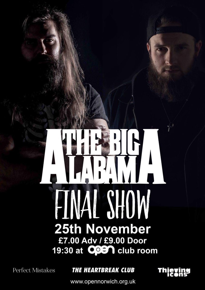 After Four years on the 25th November this will be our final ever show.... Full statement here...facebook.com/TheBigAlabama/…