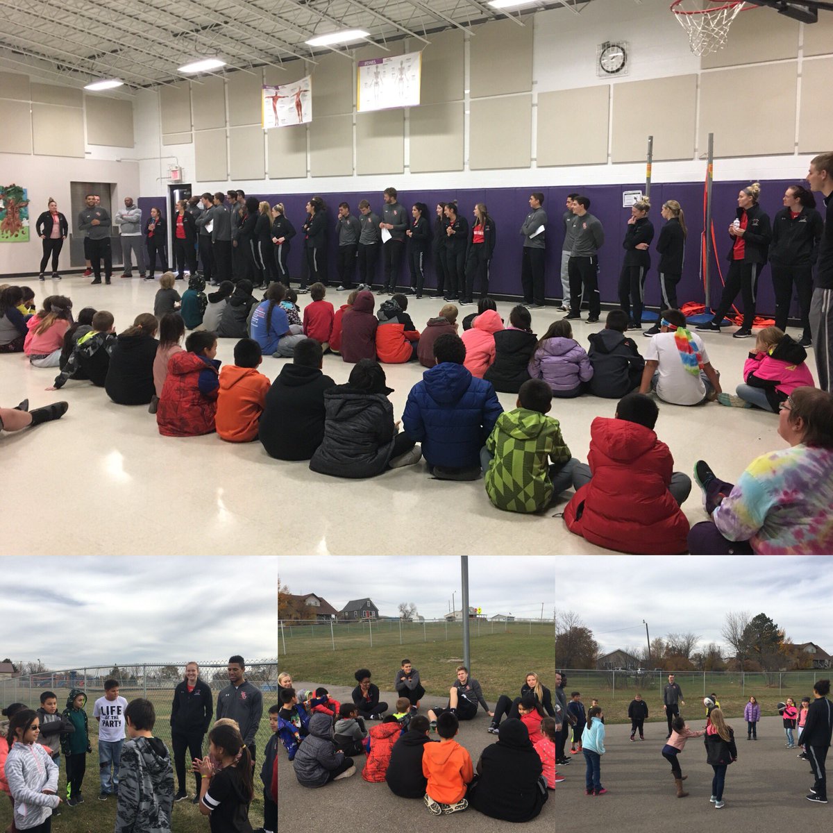 MSUBeaversWBB's tweet photo. We had a great time playing with the kids at Parshall Elementary School. Thank you for having us! #MSUBeaverCup https://t.co/4lsIW9MD3y