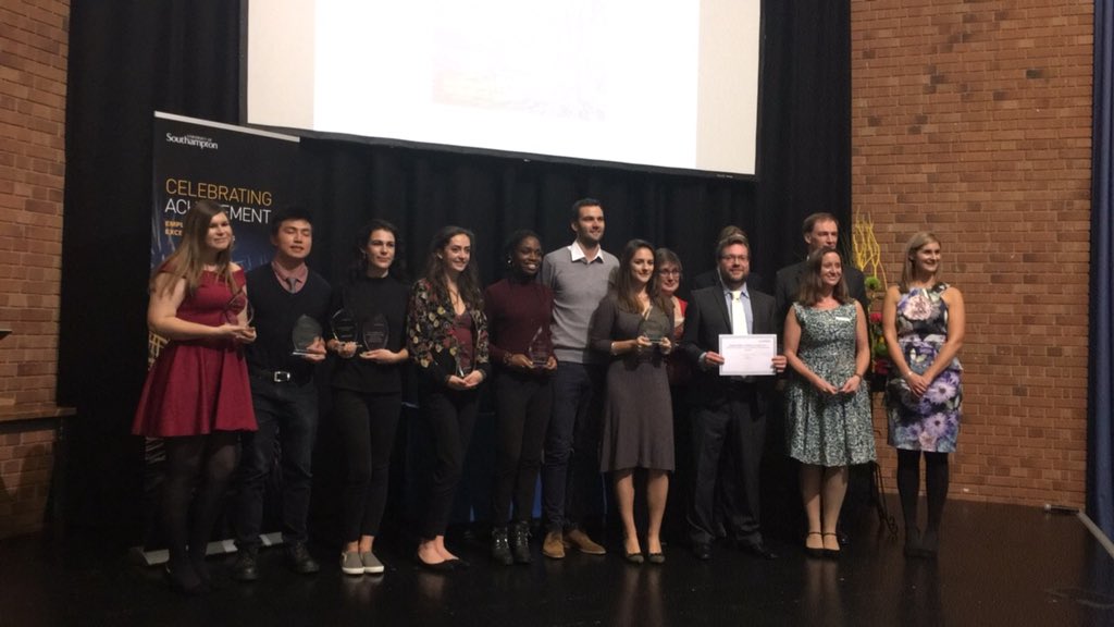 UoS_Careers's tweet photo. The award winners and guest speakers are gathered on stage. Well done for your achievement and good luck for the future! #EEAwards https://t.co/Mj8R2Zszu1