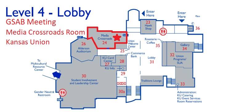 Our next Graduate Student Advisory Board meeting will be on October 30th from 6:30 to 8pm in the Kansas Union. Come see what GSAB is about!