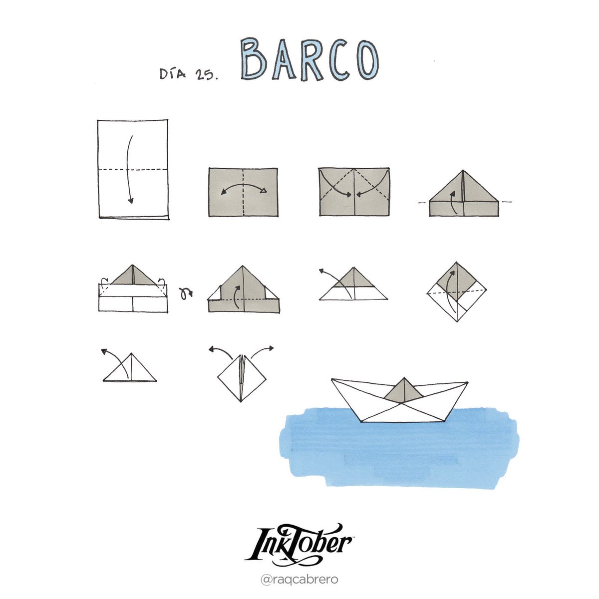 raqcabrero's tweet photo. Día 25: Barco. Contando sencillas historias visuales para #inktober #inktober2017 con #VisualThinking #Stoeytelling #Visualtelling https://t.co/Kwep2SSMSp