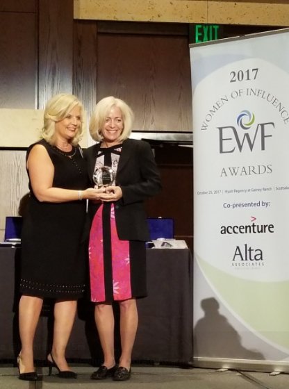 AccentureSecure's tweet photo. #WomenRock We celebrate &amp; congratulate all Women of Influence Award recipients! An honor for @Cyber_Lab_DC to be receiving this at #EWFUSA. https://t.co/ltWFV0AXWV