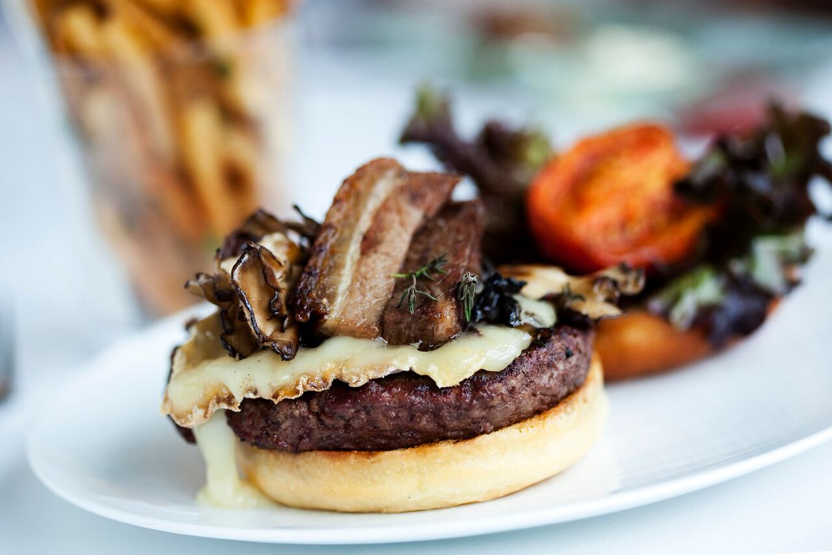 ZagatChicago's tweet photo. Reminder that lunch is back for the season at @NAHAchicago, served Thurs and Fri. Get this burger back in your life. https://t.co/rQ6kkDSlhK