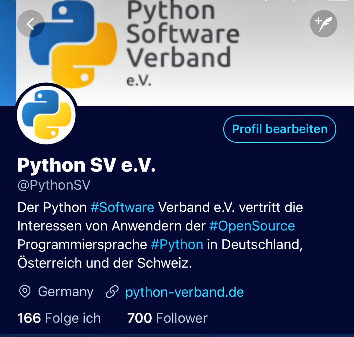 PythonSV's tweet photo. #Thanx for #following: let‘s meet at our #PySV #booth @PyConDE #Karlsruhe #PyconDE with 700 #follower #Python #opensource community rocks 🚀 https://t.co/TrgWtgk0qE
