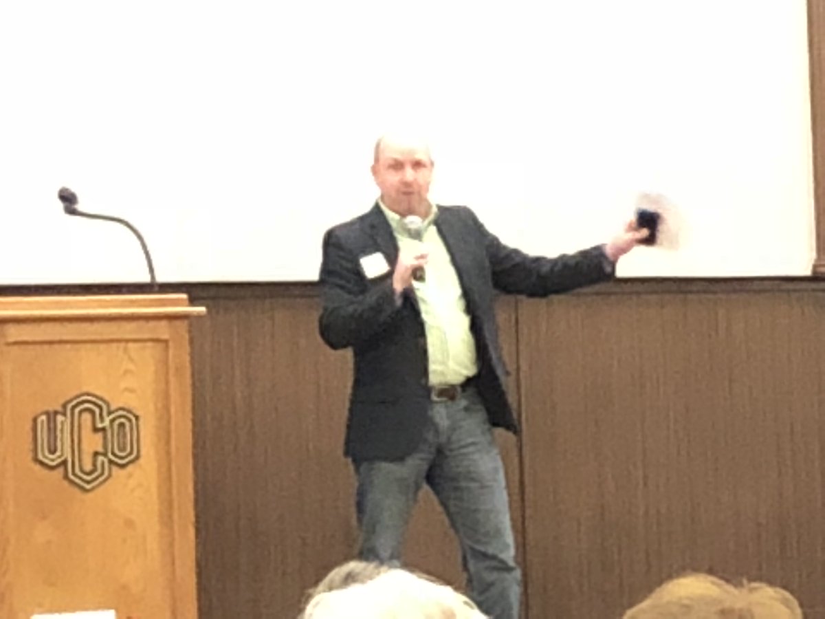 AmyGoyer's tweet photo. .@BruceMcIntyre2 rocks the stage at #sandwichgeneration conference! #caregiving #ThriveAnyway @AARPOklahoma https://t.co/iWknCgz96Y