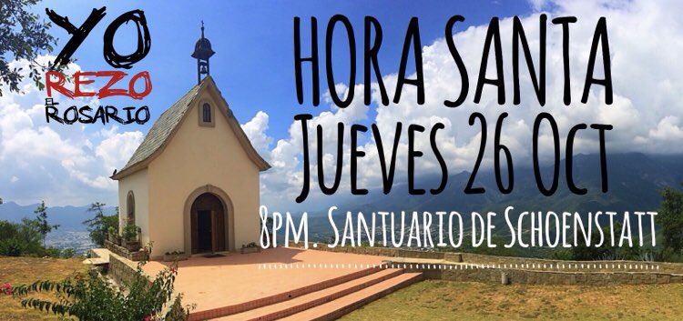 YoRezo0's tweet photo. Mañana ya es nuestra ultima Hora Santa de YO REZO❤️
Los esperamos a todos a las 8pm. en el Santuario de Schoenstatt💒
#YoRezoelRosario17 https://t.co/woOH7WW9DP