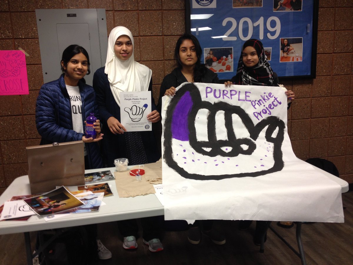 rocinteractclub's tweet photo. Our Purple Pinkie Project on #WorldPolioDay raised enough to save 500 kids from Polioππ! Way to go Rochester! #RcsRhsFalcons #Interact6380 https://t.co/WYVv4nzIXX