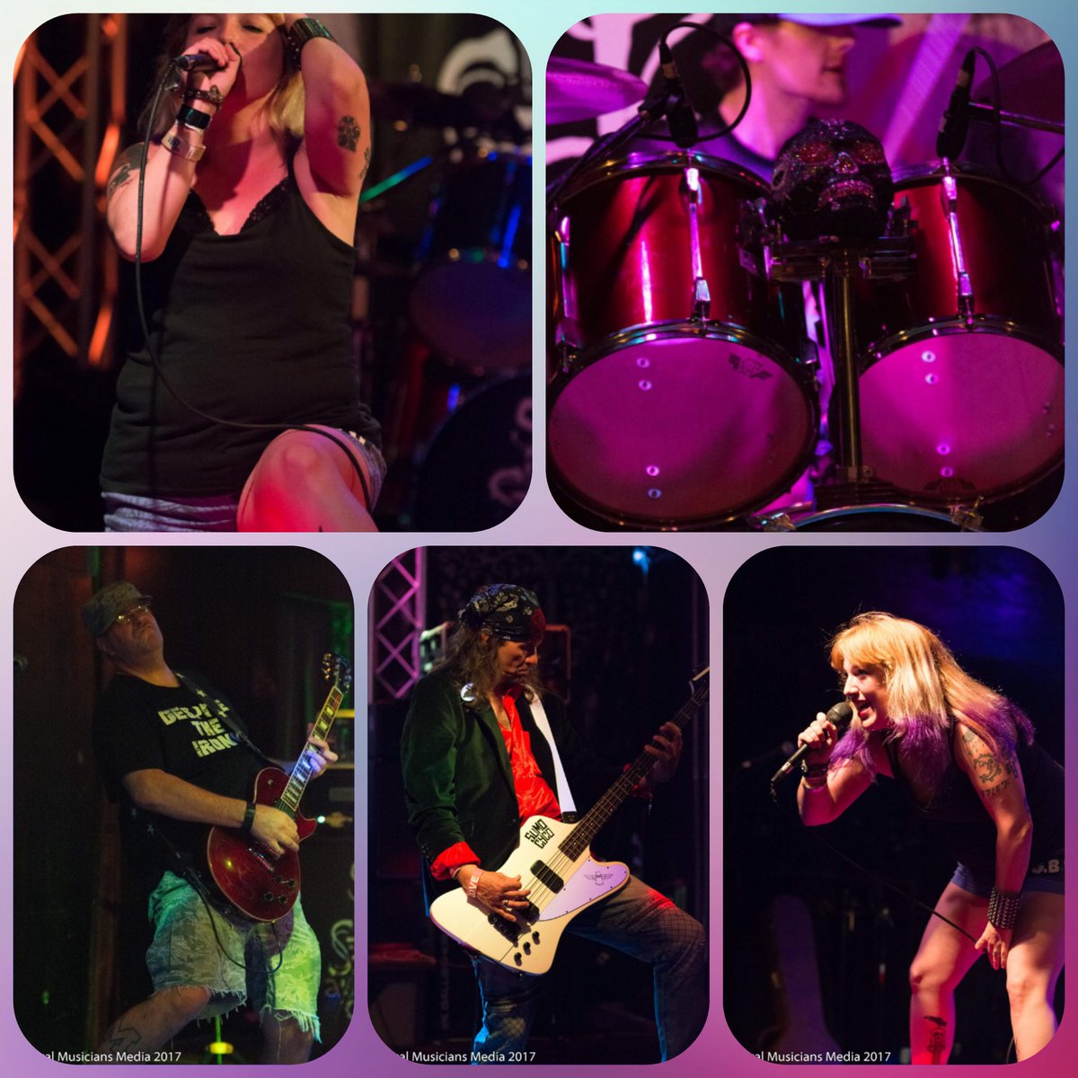 SandozSister's tweet photo. Collage from the #dollskintheband show https://t.co/99ITED6bBM
