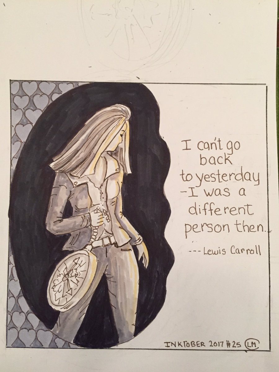 lscottcampbell's tweet photo. #inktober2017 #25 #angryalice inspiration-Lewis Carroll. True words:) https://t.co/wIRU5wqn0a