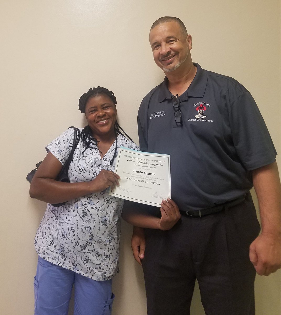 SantaAdultEd's tweet photo. More success at Santaluces Adult Education!  @SantaAdultEd @Carolina_Blue21 @Prin_Robinson @ACEofPBC https://t.co/aa49RYRa6C