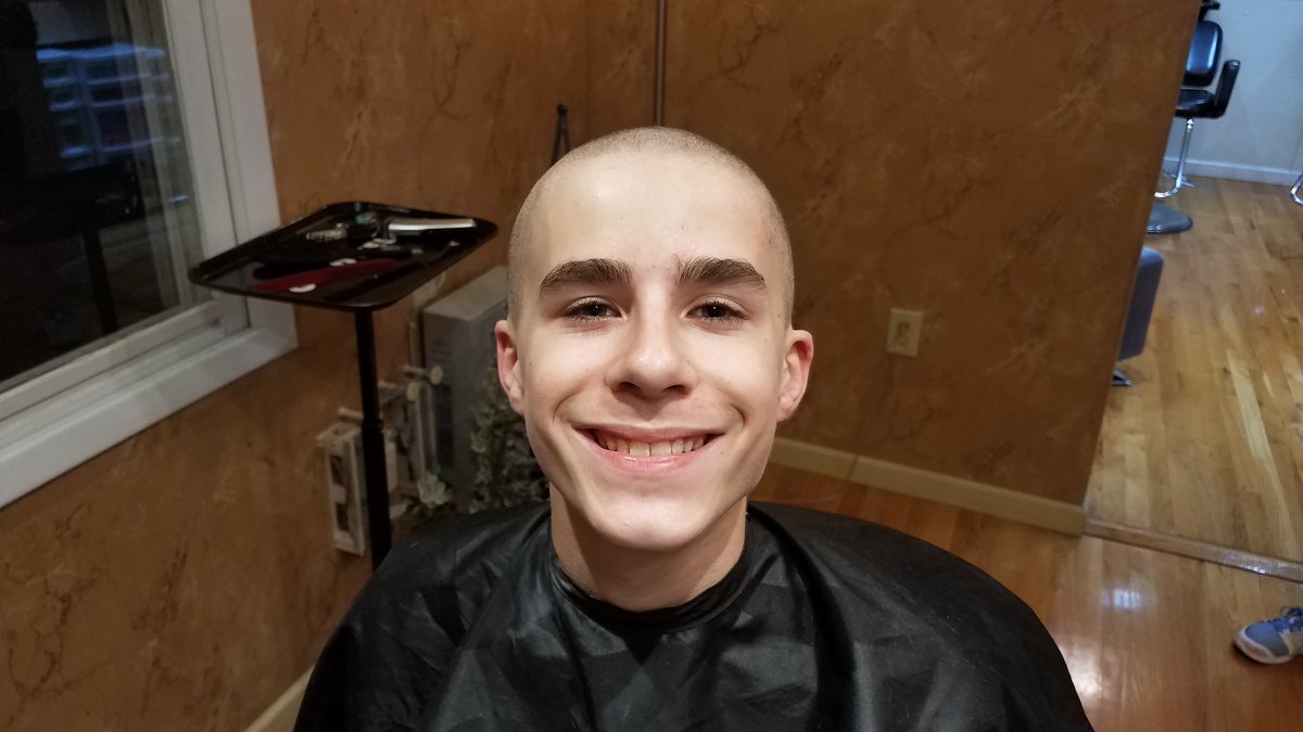 ShakerBlueBison's tweet photo. RT shakerboysvball "RT JeffWernick: Go bald or go home. StBaldricks #knightofthebaldtable 
7 years, almost $14,000… https://t.co/Hld9SBhpmZ"