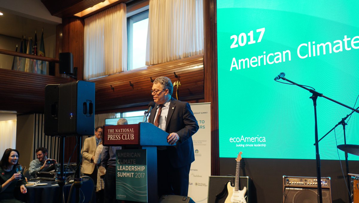 tedeytan's tweet photo. W @SenFranken Giant of The Senate ๐ Leader who helps us laugh #ACLS2017 @ecoAmerica #USClimateLeadership https://t.co/e025Utriz6